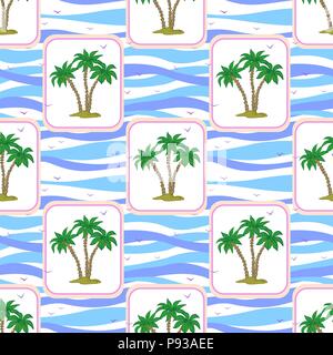 Seamless Pattern, Palms Stock Vector