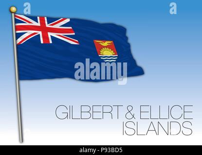 Gilbert and Ellice islands flag Stock Vector