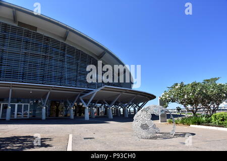 Darwin, Australia - Jun 17, 2018. The world class Darwin Convention Centre is an iconic landmark in the tropical harbour city of the Northern Territor Stock Photo