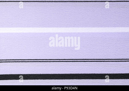Violet fabric texture with black and white stripes pattern. Closeup Stock Photo