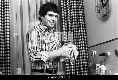 Berlin, GDR, musician Frank Schoebel at the kitchen work Stock Photo