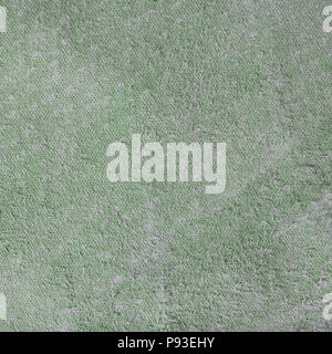 Green leatherette texture flesh side. Square, close up Stock Photo