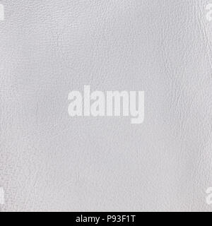 White leather texture. Square, close up Stock Photo