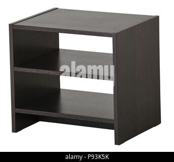 Black bedside table isolated on white background. Include clipping path Stock Photo