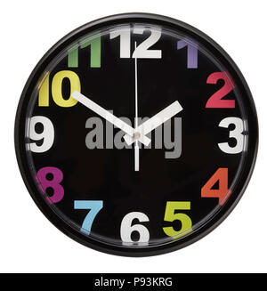Wall clock isolated on white background. Include clipping path. Stock Photo