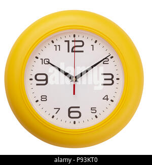 Wall clock isolated on white background. Include clipping path. Stock Photo
