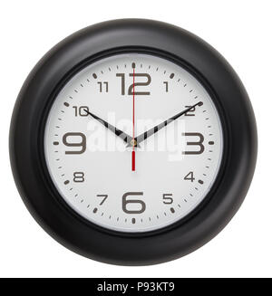 Wall clock isolated on white background. Include clipping path. Stock Photo