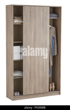 Wardrobe isolated on white background. Include clipping path. Stock Photo