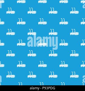 Large chemical plant pattern vector seamless blue Stock Vector