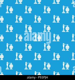 Chemical installation pattern vector seamless blue Stock Vector