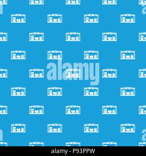 Warehouse storage equipment pattern vector seamless blue Stock Vector