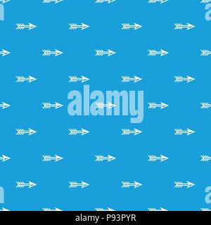 Arrow for archery pattern vector seamless blue Stock Vector