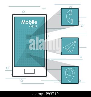 Smartphone mobile application Stock Vector