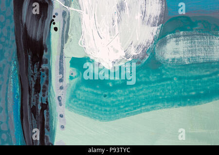 Green watercolor abstract hand painted background.  Stock Photo