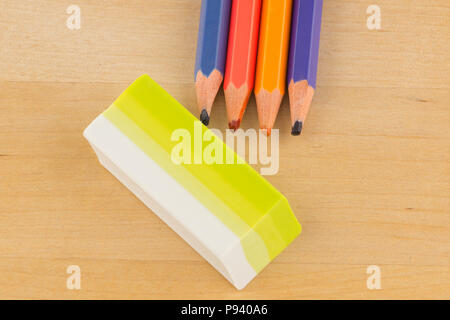 two tone rubber wash close up on neat background Stock Photo