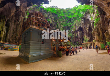 Hindu temple inside of Batu Caves near Kuala Lumpur Stock Photo