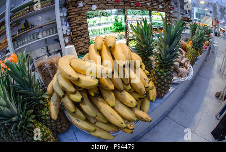 Bananas on the shelf Stock Photo