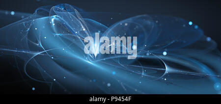 Blue glowing new technology in deep space, computer generated abstract  background, 3D rendering Stock Photo - Alamy