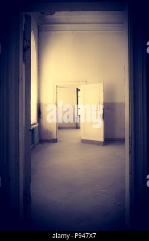 Abandoned room in old house Stock Photo