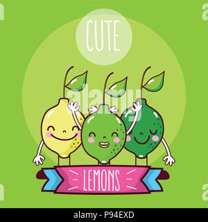 Cute and funny lemons friends cartoons vector illustration graphic design  Stock Vector Image & Art - Alamy