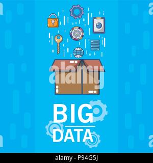 Big data technology concept Stock Vector
