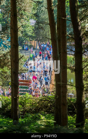 Suffolk, UK, 14 July 2018. The view from the woods - The 2018 Latitude Festival, Henham Park. Suffolk 14 July 2018Credit: Guy Bell/Alamy Live News  Stock Photo