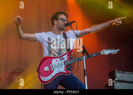 The Vaccines play the Obelisk stage - The 2018 Latitude Festival, Henham Park. Suffolk 14 July 2018 Stock Photo