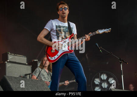 The Vaccines play the Obelisk stage - The 2018 Latitude Festival, Henham Park. Suffolk 14 July 2018 Stock Photo