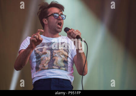 The Vaccines play the Obelisk stage - The 2018 Latitude Festival, Henham Park. Suffolk 14 July 2018 Stock Photo