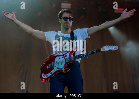 The Vaccines play the Obelisk stage - The 2018 Latitude Festival, Henham Park. Suffolk 14 July 2018 Stock Photo