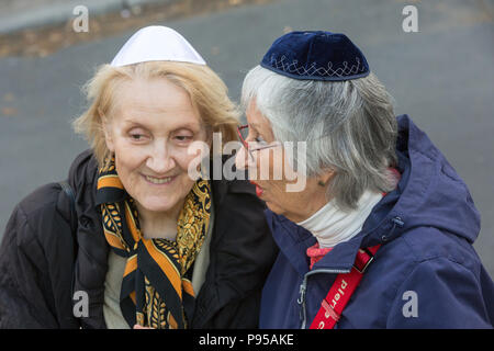 Berlin, Germany - Solidarity rally in Berlin under the motto Berlin bears Kippa. Stock Photo