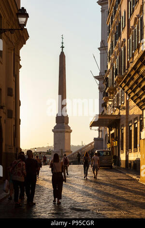 dusk Italy Europe mood obelisk St. Peter Square Rome St. Peter´s dome ...