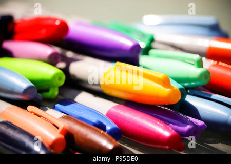 Colorful Felt Pens Stock Photo
