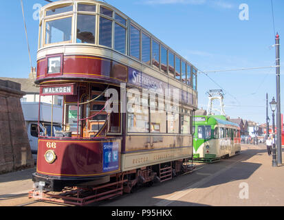 Vintage tram on display at Vintage Rally Stock Photo - Alamy