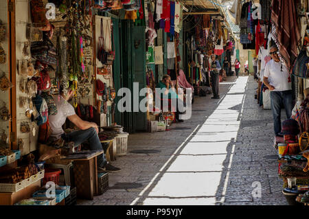 Old City Market (Arab Souq) in Jerusalem, Israel Stock Photo