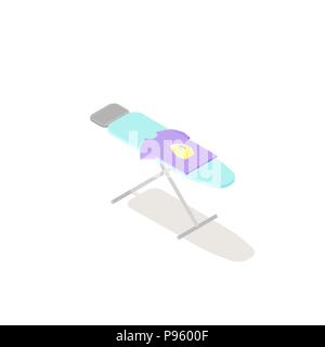 Low poly isometric ironing board Stock Vector