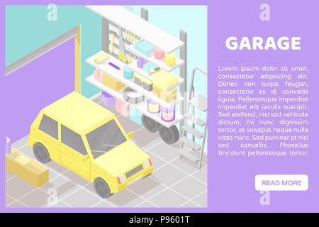 Vector isometric low poly garage icon Stock Vector Image & Art - Alamy