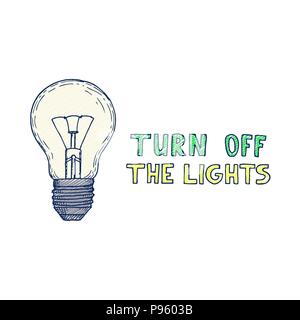 Ecology hand drawn poster Stock Vector