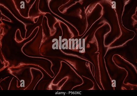 Abstract Background by deep red fabric, Wallpaper and texture by Textile deep red, Top view and wave of stripe fabric. Stock Photo