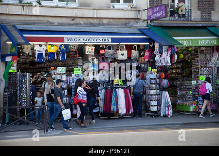 Souvenir Store on Quai Des Grandes Augustins in Paris, France Stock Photo