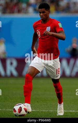 SAINT PETERSBURG, RUSSIA - JULY 14: Marcus Rashford during the 2018 FIFA World Cup Russia 3rd Place Playoff match between Belgium and England at Saint Petersburg Stadium on July 14, 2018 in Saint Petersburg, Russia. (MB Media) Stock Photo