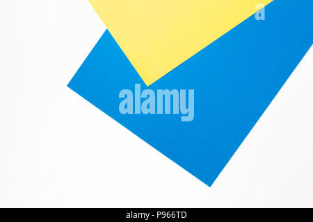 Colourful paper sheets on white background. Stock Photo