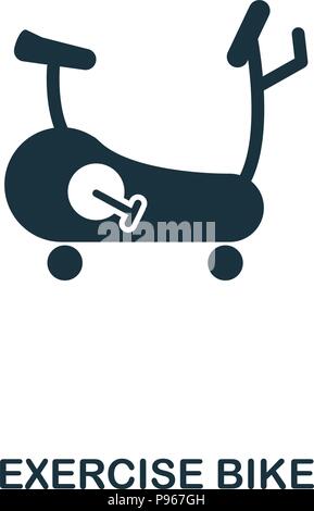 Exercise Bike icon. Premium style icon design. UI. Illustration of exercise bike icon. Pictogram isolated on white. Ready to use in web design, apps,  Stock Vector