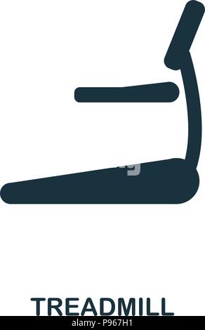 Treadmill icon. Premium style icon design. UI. Illustration of treadmill icon. Pictogram isolated on white. Ready to use in web design, apps, software Stock Vector