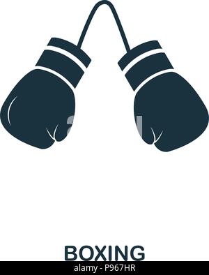 Boxing icon. Premium style icon design. UI. Illustration of boxing icon. Pictogram isolated on white. Ready to use in web design, apps, software, prin Stock Vector