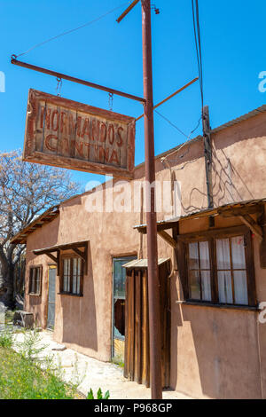 New Mexico, Rio Arriba County, Abiquiu, abandoned Normando's Cantina Stock Photo