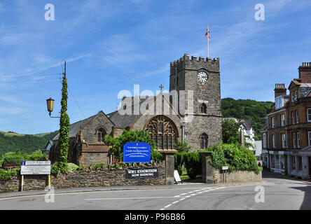 Parish church of St Mary the Virgin, Lynton, North Devon, England, UK Stock Photo