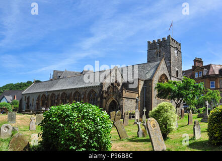 Parish church of St Mary the Virgin, Lynton, North Devon, England, UK Stock Photo