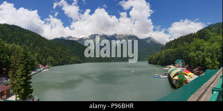 View from the observation deck on Lake Ritsa in Abkhazia Stock Photo