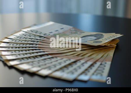 General image of South Korea Money, Won. Concept for currency, finance, cash, e-commerce, wealth, million, economy, fund, shopping, bank notes backgro Stock Photo